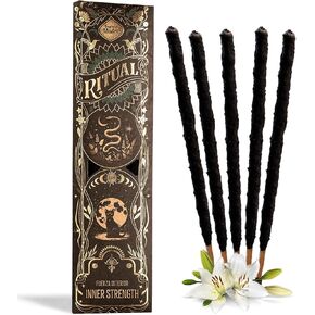 Ritual - Inner Strength Incense Sticks, Reflect, & Empower Your Inner Light, 6 Sticks, 9 Inches Each, Organic Incense with Aromatic Concentrated Oil, Charcoal, Natural Binder - 1 Hour Burn Time