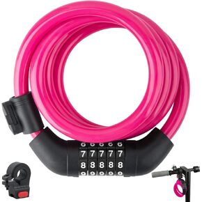 E Scooter Lock，Bike Lock 12mm Thick Bike Lock Cable High Security 5 Digit Resettable Combination Lock 4 Feet Bicycle Lock for Xiaomi M365/Pro2/Max/Ninebot/F Essential Scooter/Bicycle/Motor Lock