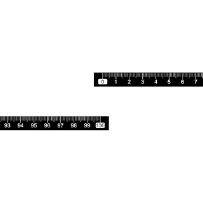 uxcell Adhesive Backed Tape Measure 100cm Left to Right Read Measuring Tapes Stick on Workbench Ruler (Black)