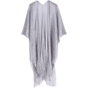Sexy Fringe Tassel Mesh Sheer Shiny Knitted Tunic Beach Cover Up Beach Dress Beach Wear Beachwear Female Women