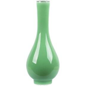 Celadon Vase,Jade Green Porcelain Flower Vase,7.5in/19cm Tall,2 Colors-Plum&Light Green,龙泉青瓷花瓶(弟窑) (Plum Green)