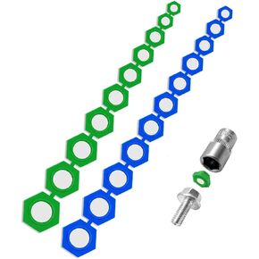 21 Pcs SAE and Metric Magnetic Socket Inserts Tool Set, 5/16" - 7/8", 8mm - 19mm Universal Magnetic Socket Insert