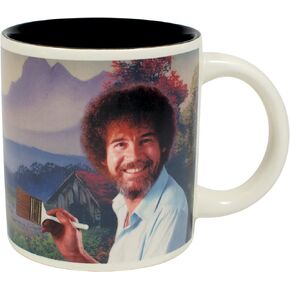 The Unemployed Philosophers Guild Bob Ross Heat Changing Mug - Add Coffee or Tea and a Happy Little Scene Appears - Comes in a Fun Gift Box