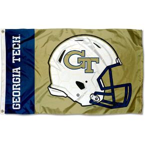 College Flags & Banners Co. Georgia Tech Yellow Jackets Football Helmet Flag