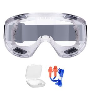 AirGearPro Vision-1000 Anti-Fog Safety Goggles | Impact Resistant Protective Goggles | ANSI Z87.1 Work Goggles for Painting, Sanding, Dust, Woodworking, Construction, Chemistry, Laboratory (2 Pack)