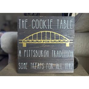 Wood Sign Pittsburgh Cookie Table Wedding Sign Wood Wedding Sign 8 x 8 inch