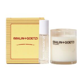 Malin + Goetz Perfume Oil + Candle Duo Sweet & Soft Fragrance Set for Men & Women, Holiday Stocking Stuffer Candle & Perfume Gift Set, Christmas & Birthday Presents