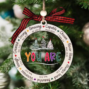 Christmas Ornament 2024, Christian Christmas Ornament, Christmas 2024 Gifts for for Women, Birthday, Religious, Best Friend, BFF, Friendship, Spiritual, Catholic, Motivational, Religious Decor