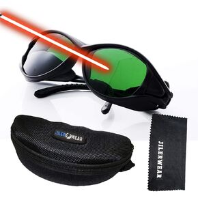 JILERWEAR Professional Laser Safety Glasses for 405nm,445nm,450nm,532nm,850nm Laser and 190nm-490nm Wavelength Violet/Blue/Red Laser Protection Goggles