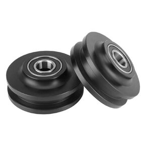 Sliding Barn Door Wheel U Groove Guide Pulley Roller Bearing Hardware for Closet Cabinet Window,Pack of 2