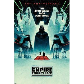 Trends International Star Wars: The Empire Strikes Back - 40Th Anniversary Wall Poster, 22.375" x 34", Premium Unframed Version