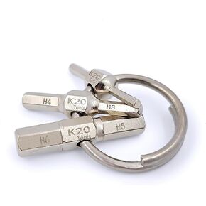 Keychain Hex Key Allen Wrench Multi-Tool Set - Metric 2, 2.5, 3, 4, 5, 6 mm
