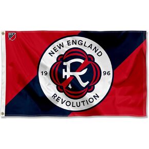 WinCraft New England Soccer Revolution Jersey Pattern Grommet Banner Flag