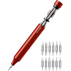 HOTO 24 in 1 Multi Bit Mini Screwdriver Set Magnetic, Manual Precision Screwdriver Set, EDC Pen Screwdriver for Eyeglasses, Electronics, Watches, Phones, Laptops, Cameras, Dark Turquoise