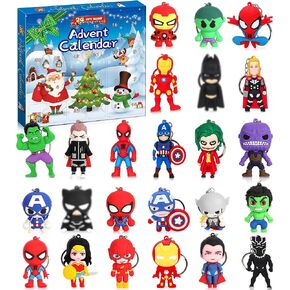Oaroily 2024 Advent Calendar for Boys Girls- 24 Day Countdown Calendars 3D Hero Keychain Decor in Kuwait