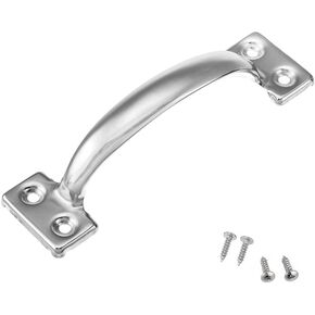 V171 6-1/2" Gate Handle, Screen Door Handle in White- 2 Pack