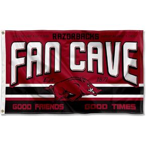 Arkansas Razorbacks Fan Man Cave Banner Flag in Saudi Arabia