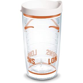 كوب Tervis مصنوع في الولايات المتحدة الأمريكية بجدار مزدوج معزول من جامعة تكساس لونجهورنز يحافظ على المشروبات باردة وساخنة، 16oz، تقليد
