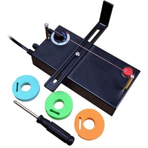 DRQG50-A Heat Cutting Ribbon Cutter, Electric Rope Cutter Thermal Supplies Portable with Screwdriver for Ribbon Braid Nylon Band Ropes Versatile Rope Ribbon Thermal Cutter with Fan