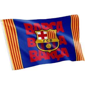 Desert Cactus FC Barcelona Flag Barça Barca Football Futbol Soccer 100% Polyester Indoor Outdoor 3x5 feet Baner (Flag F)