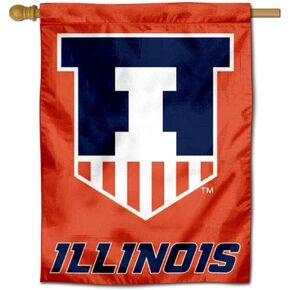Illinois Fighting Illini Victory Badge House Flag Banner