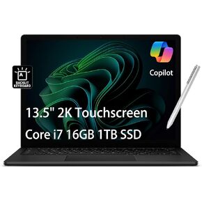 Microsoft Surface Laptop 4 Business Laptop (15" 2K+ Touchscreen, Intel Core i7-1185G7, 16GB RAM, 1TB SSD), 15.6-Hr Battery Life, Backlit Keyboard, Wi-Fi 6, Webcam, Win 11 Pro, Platinum Silver