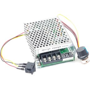 PWM DC Motor Driver 40A DC 12V 18V 24V 36V 48V (10-50V) Forward Reverse Switch Brush Motor Inverted Module Metal Protective housing Maximum Power 2000W Digital Display