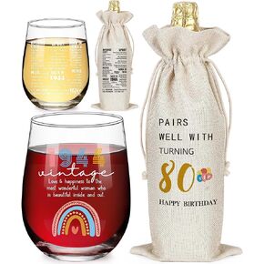 LEJIAJINW Birthday Gifts for Women Wine Glasses Gag Gifts Ideas for Her Mom Wife Grandma Aunt Godmother Friends Sister Christmas Mothers Day Women Gifts