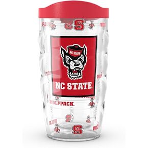 Tervis NC State Wolfpack - كوب سفر معزول بجدار مزدوج مصنوع في الولايات المتحدة الأمريكية - يعمل بمرور الوقت ويحافظ على المشروبات باردة وساخنة، 10 أونصة، كلاسيكي