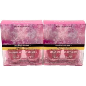 Bath & Body Works Strawberry Snowflakes Wallflowers Home Fragrance Refills 0.8 fl oz Each - 4 Pack, Pink