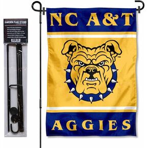 College Flags & Banners Co. North Carolina A&T Aggies Garden Flag with Stand Holder