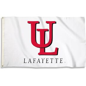 BSI NCAA Louisiana Lafayette Ragin' Cajuns Flag with Grommets, Team Color, 3' x 5'