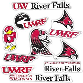 Desert Cactus University of Wisconsin River Falls Sticker UWRF Falcons Stickers Vinyl Decals Laptop Water Bottle Car Scrapbook (Type 2)