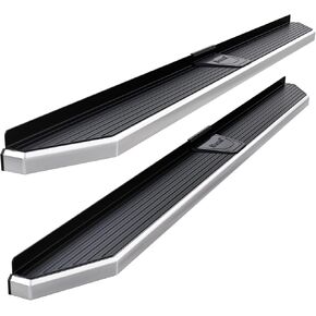 APS Running Boards (Nerf Bars Side Steps Step Bars) Compatible with Toyota Tundra 2000-2006 Access Cab (Stainless Steel Black Powder Coated 6 inches)
