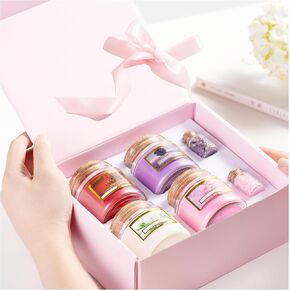 Scented Candle Gifts for Women, Natural Soy Wax Lavender x Rose x Cherry Blossoms x Jasmine Aromatherapy Candle, Handmade Birthday Gifts for Women for Her Luxury Relaxation Self Care Gift Ideas