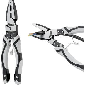 Multifunctional Diagonal Cutting Pliers, Wire Stripper/Crimper/Cutter in 1, Ideal Professional Universal Pliers Tool for Mechanical Home Repairs