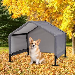 Dog Shade Shelter Outdoor Tent for Small Medium Large Dogs, Waterproof Sun Protection Pet House for Dogs, Cats, Small Animals and Livestock, Pet Canopy with Upgraded Doors and Ground Nails