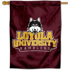 College Flags & Banners Co. Loyola Ramblers New Logo Double Sided House Flag
