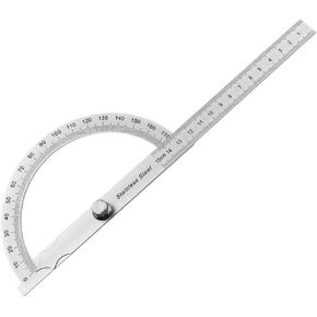 0-180 Degree Protractor,Metal Angle Finder Angle Ruler,Woodworking Tools Measuring Ruler Angle Meter Stainless Steel Goniometer