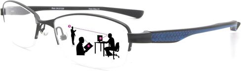 Sightline T611 Progressive Reading Glasses for Women and Men Premium Optical Frame XL Wide Fit in Saudi Arabia