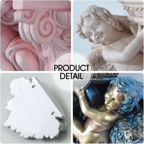 FYWMXIAJG Winged Angels Shelf Cherubs Cupid Wall art Wall Hanging Ornate Sculpture Angel Wall Decor for Collectable Figurines (White with Golden) in Saudi Arabia