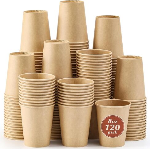 AOZITA 480 Pack 8 oz Paper Coffee Cups, Disposable White Paper Hot/Cold Beverage Drinking Cup for Water, Juice, Coffee, Tea in Saudi Arabia