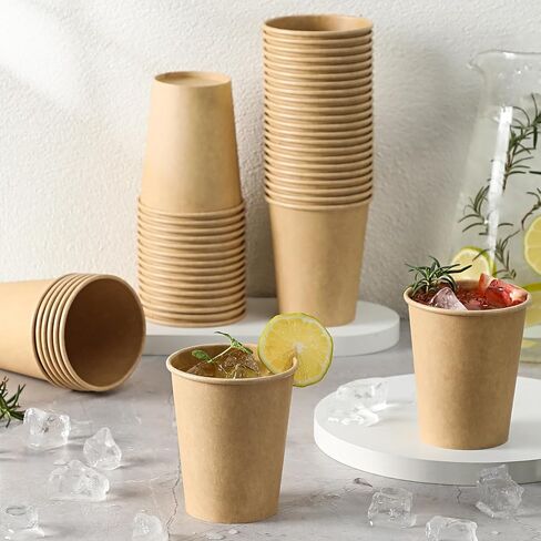 AOZITA 480 Pack 8 oz Paper Coffee Cups, Disposable White Paper Hot/Cold Beverage Drinking Cup for Water, Juice, Coffee, Tea in Saudi Arabia