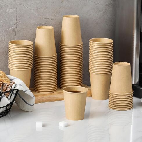 AOZITA 480 Pack 8 oz Paper Coffee Cups, Disposable White Paper Hot/Cold Beverage Drinking Cup for Water, Juice, Coffee, Tea in Saudi Arabia