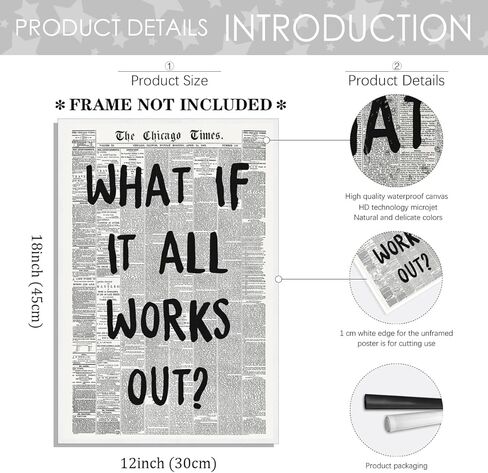 Sufeasdf Affirmation Pink Quote Newspaper Canvas Wall Art Affirmation Quote Room Aesthetic Poster Retro Pink Typography Print for Apartment Bedroom Decor 12x18inch Unframed in Kuwait