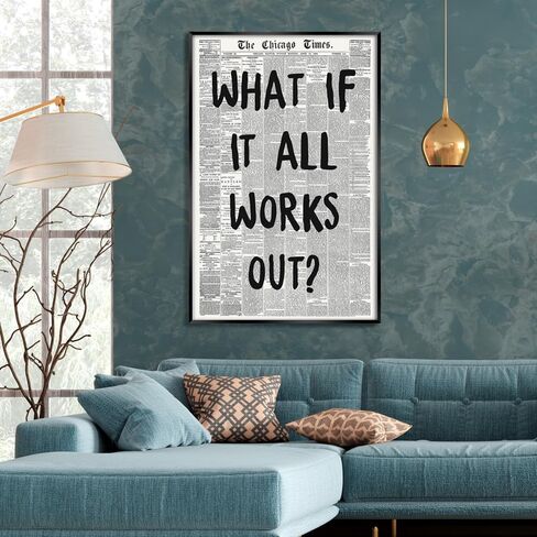 Sufeasdf Affirmation Pink Quote Newspaper Canvas Wall Art Affirmation Quote Room Aesthetic Poster Retro Pink Typography Print for Apartment Bedroom Decor 12x18inch Unframed in Kuwait