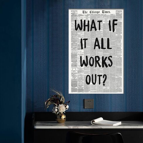 Sufeasdf Affirmation Pink Quote Newspaper Canvas Wall Art Affirmation Quote Room Aesthetic Poster Retro Pink Typography Print for Apartment Bedroom Decor 12x18inch Unframed in Kuwait