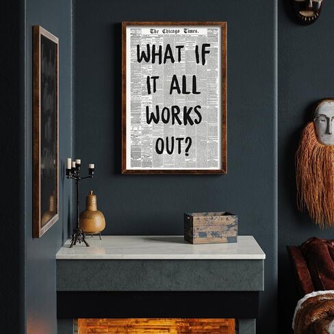 Sufeasdf Affirmation Pink Quote Newspaper Canvas Wall Art Affirmation Quote Room Aesthetic Poster Retro Pink Typography Print for Apartment Bedroom Decor 12x18inch Unframed in Kuwait