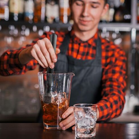 6 قطع من خلاط الكوكتيل البلاستيكي، مجموعة أدوات خلط المشروبات مقاس 8 بوصة من خلاط الفاكهة لكسارة الثلج وملحقات قضبان النادل لصنع الموهيتو والمارجريتا ومشروبات الفاكهة الأخرى in Kuwait