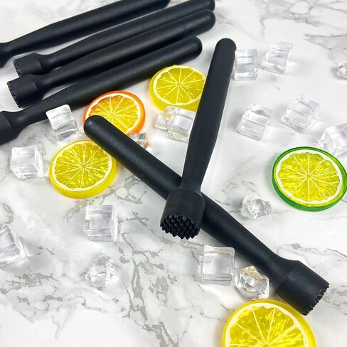 6 قطع من خلاط الكوكتيل البلاستيكي، مجموعة أدوات خلط المشروبات مقاس 8 بوصة من خلاط الفاكهة لكسارة الثلج وملحقات قضبان النادل لصنع الموهيتو والمارجريتا ومشروبات الفاكهة الأخرى in Kuwait